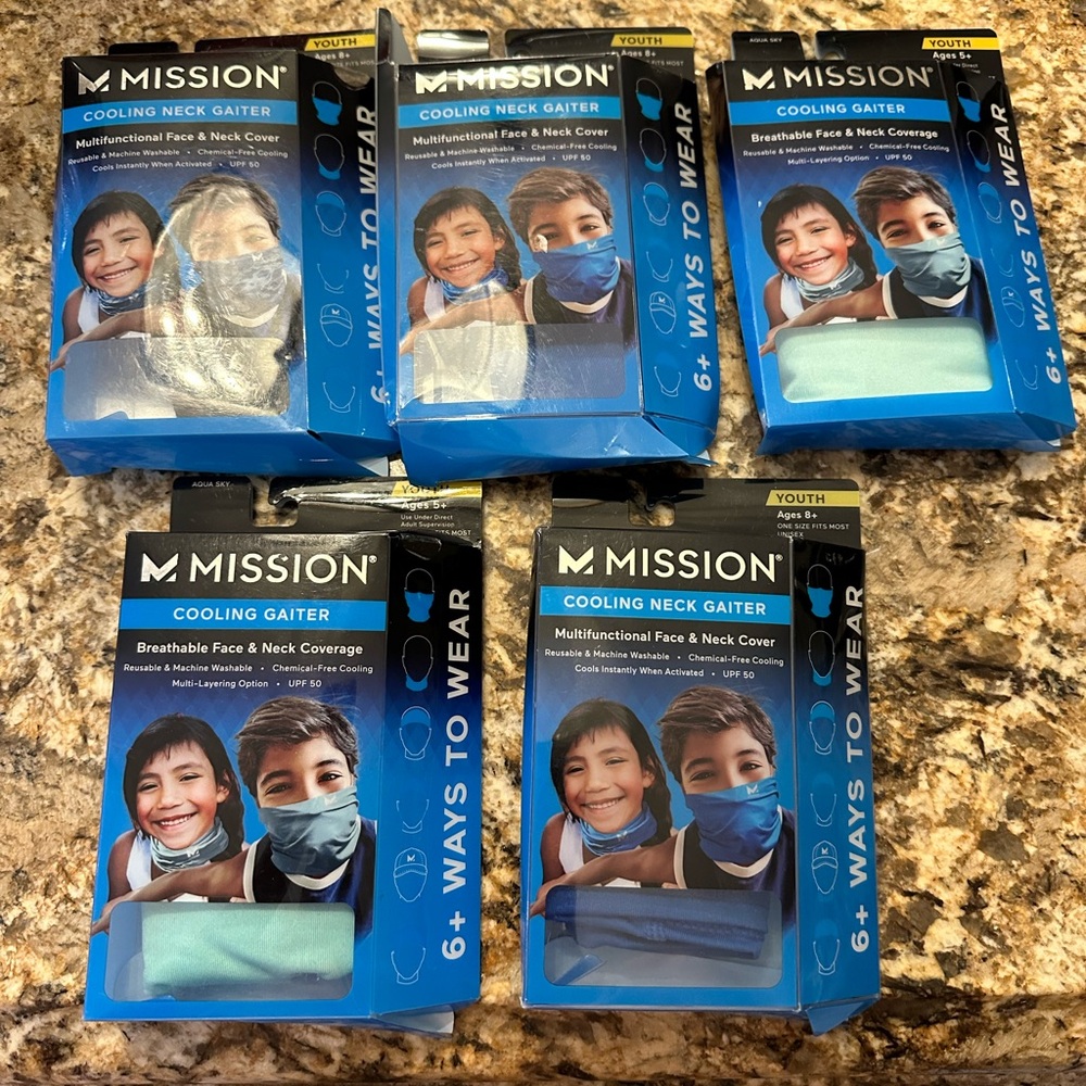 Mission Kids Cooling Neck Gaiter - different colors